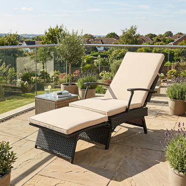 Tangkula Folding Wicker Chaise Lounge(1/2)