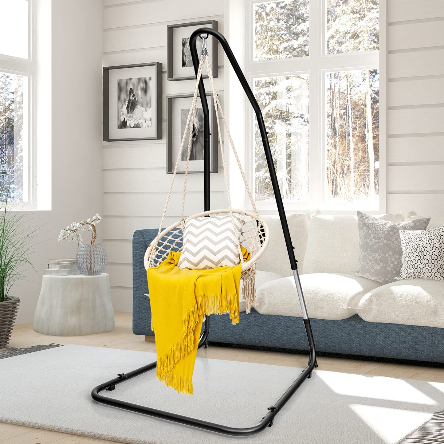 Hammock Stand, 360-Degree Rotation, Ideal for Backyard, Bedroom