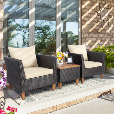 Ensemble de mobilier de patio 3 pièces Tangkula