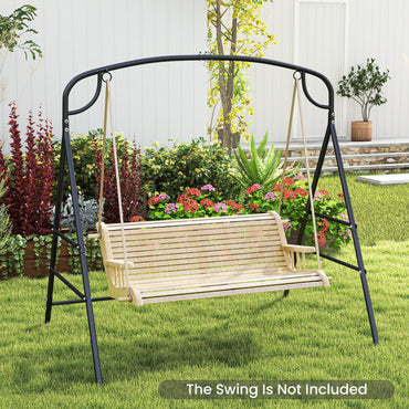 Tangkula Metal Swing Frame, Porch Swing Stand with Extra Side Bars