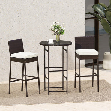 Tangkula 3 Piece Outdoor Bar Set for Porch