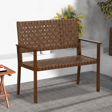 Banc de jardin Tangkula pour 2 personnes, banc d'extérieur tout temps