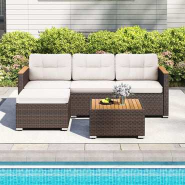 Ensemble de mobilier de patio Tangkula 5 pièces