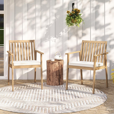 Tangkula 2/4 Pieces Patio Dining Chairs