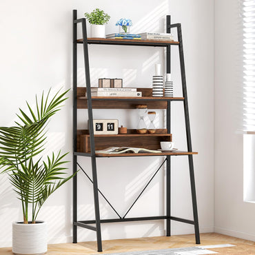 Tangkula 3-Tier Ladder Computer Desk 71 Inch Modern Writing Desk