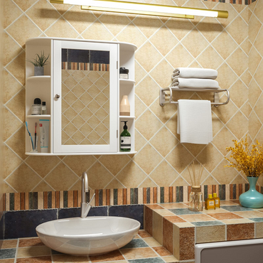 Tangkula Bathroom Medicine Cabinet with Mirror with Mirror, Wall Mounted Bathroom Storage Cabinet