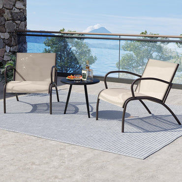 Tangkula 3 Pieces Patio Chair Set