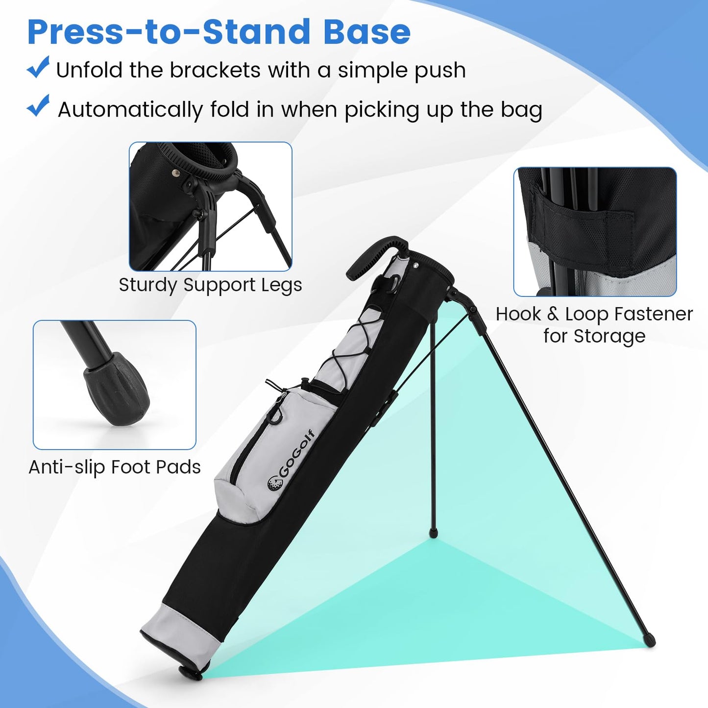 Tangkula Golf Stand Bag Lightweight Sunday Bag for The Driving Range