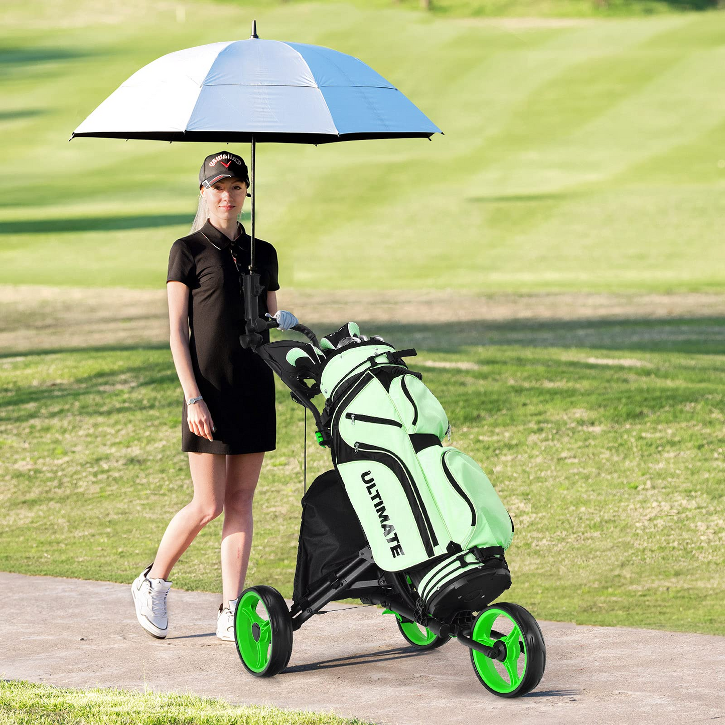 Golf Push Pull Cart - Tangkula