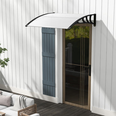 Tangkula 40" x 48" Window Awning, Modern Polycarbonate Overhead Door Awning