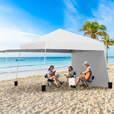 Tangkula 9.2x14 Ft Pop up Canopy with Sidewalls