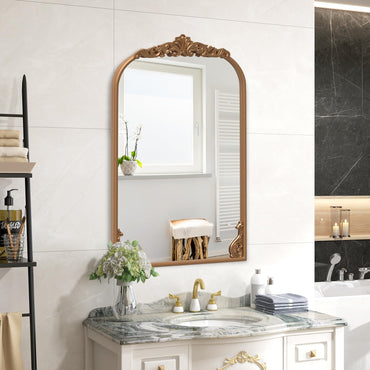 Miroir mural Tangkula doré vieilli (76 cm L x 51 cm l)