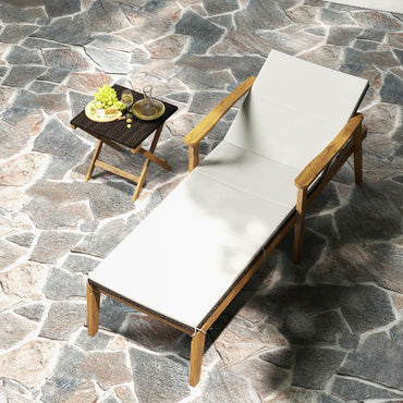 Ensemble de chaises longues d'extérieur Tangkula, chaises longues de patio en rotin avec accoudoirs et dossier à 4 niveaux