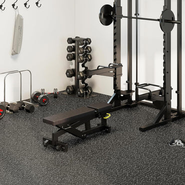 Tangkula Exercise Equipment Mats (Black/Gray Speckled,0.4/0.5”-12/18 Pack)