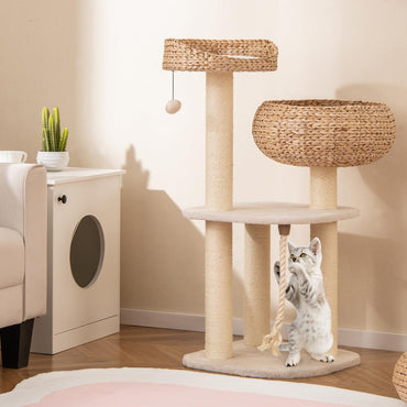 Tangkula Cute Cat Tree Tower for Indoor Cats