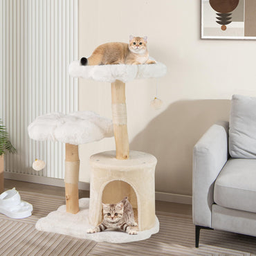 Arbre à chat Tangkula en bois mignon (81 cm)