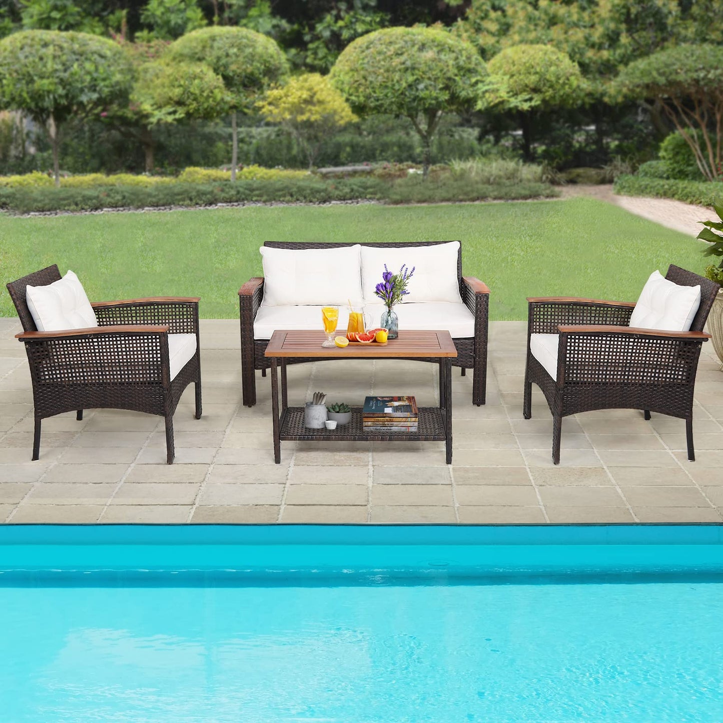Tangkula 4-Piece Patio Furniture Set