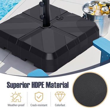 Tangkula Cantilever Umbrella Base Heavy Duty Fillable Weighted Offset Umbrella Stand