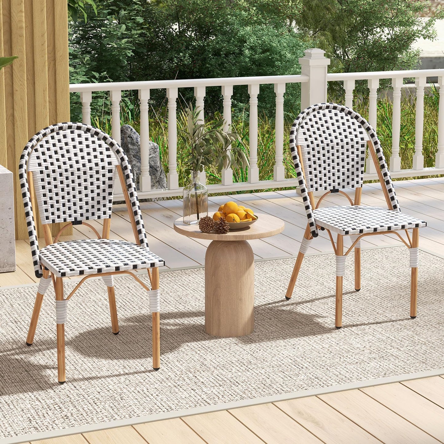 Tangkula French Bistro Chair Set of 2/4