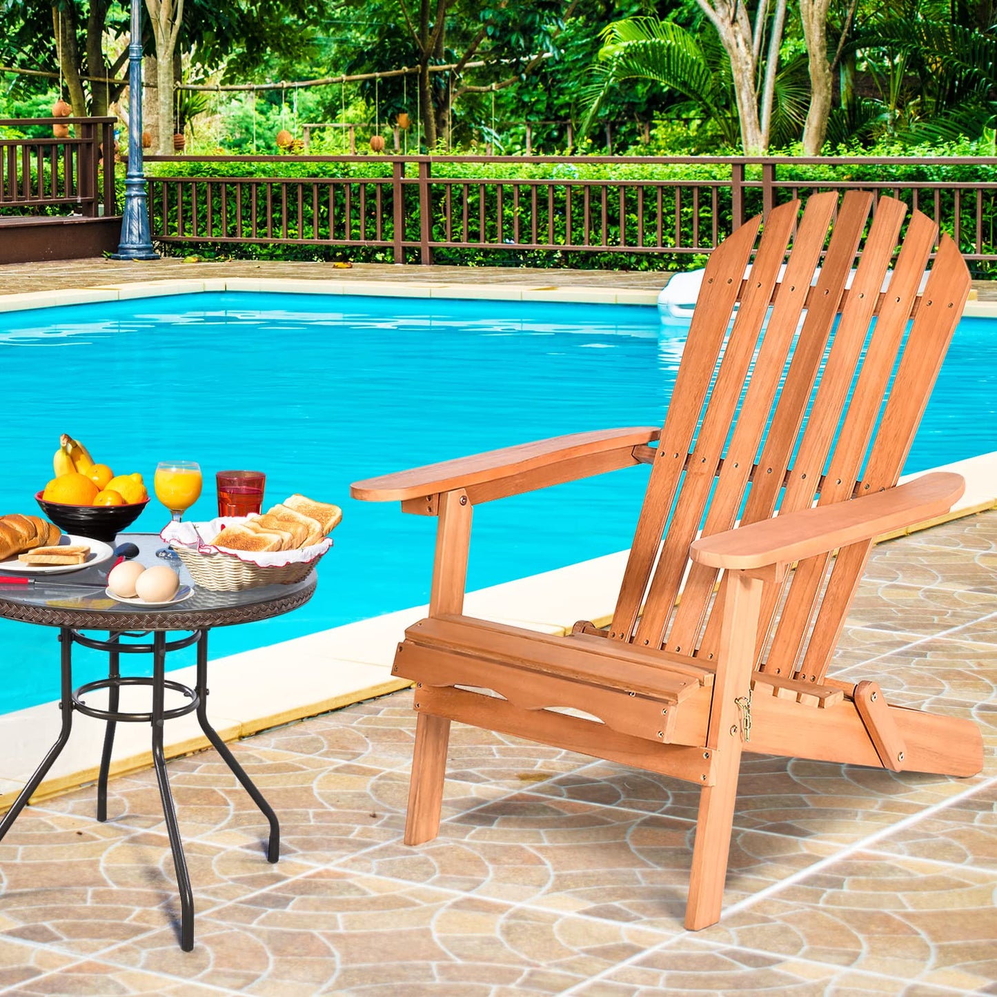Folding Adirondack Chair - Tangkula