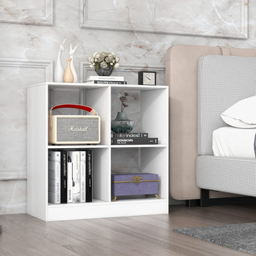 Tangkula 4-Cube Bookcase, Freestanding Open Bookshelf for Living Room Kids Room