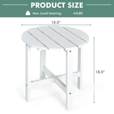 Table d'appoint ronde d'extérieur, 45 cm, pour jardin, balcon, cour arrière, salon