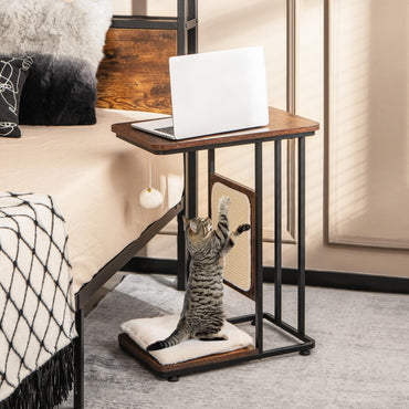 Arbre à chat et table d'appoint Tangkula