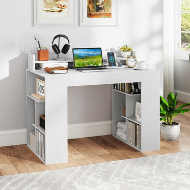 Tangkula Computer Desk with Power Outlets