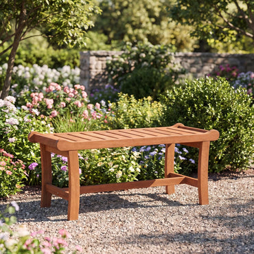 Tangkula 41.5" Outdoor Wood Bench for Park