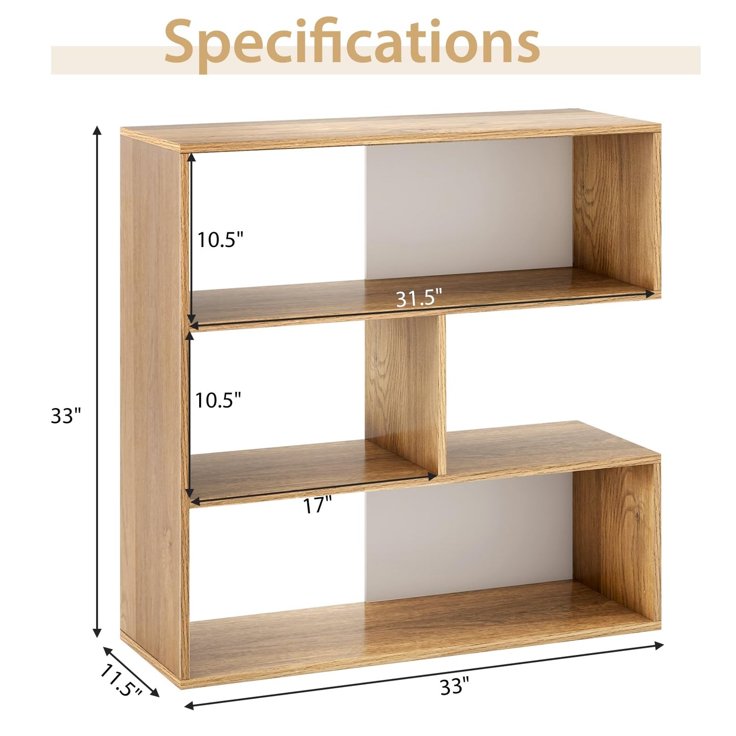 Tangkula 6 Cubes Bookcase 2-Piece Separable Floor Standing Open Horizontal Bookshelf