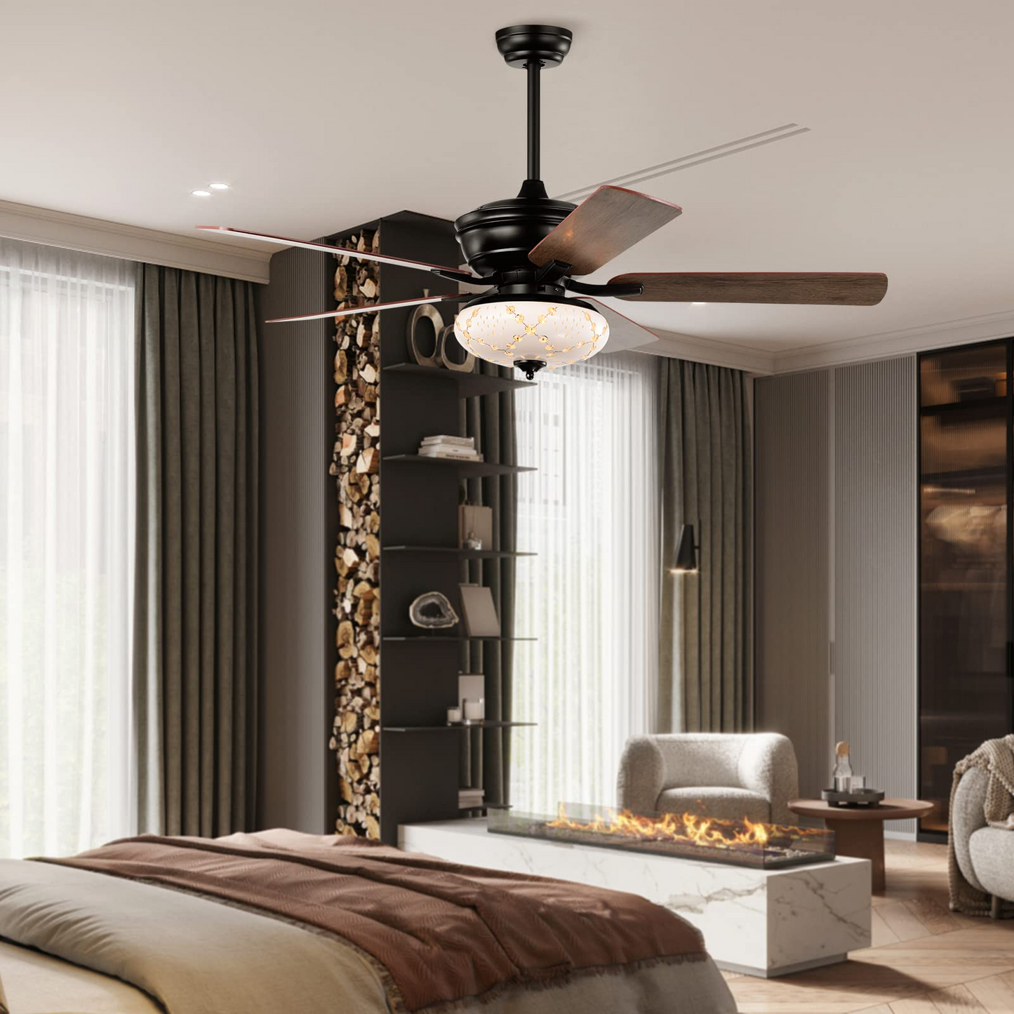 Tangkula 52-Inch Ceiling Fan with Remote Control