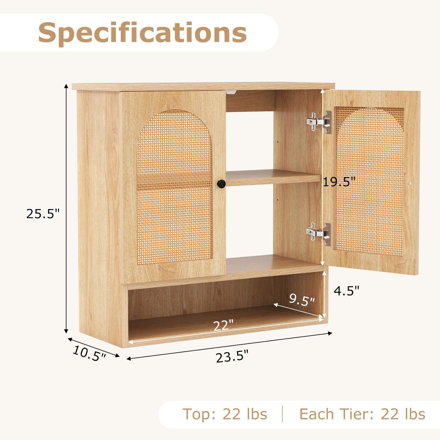 Tangkula Wall-Mounted Medicine Cabinet