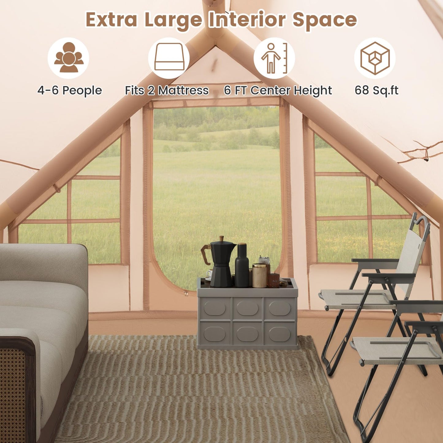 Tangkula Inflatable Camping Tent