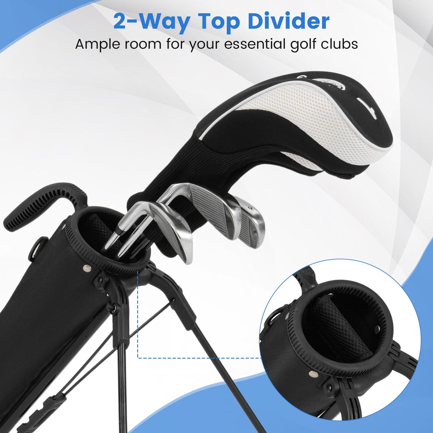 Tangkula Golf Stand Bag Lightweight Sunday Bag for The Driving Range