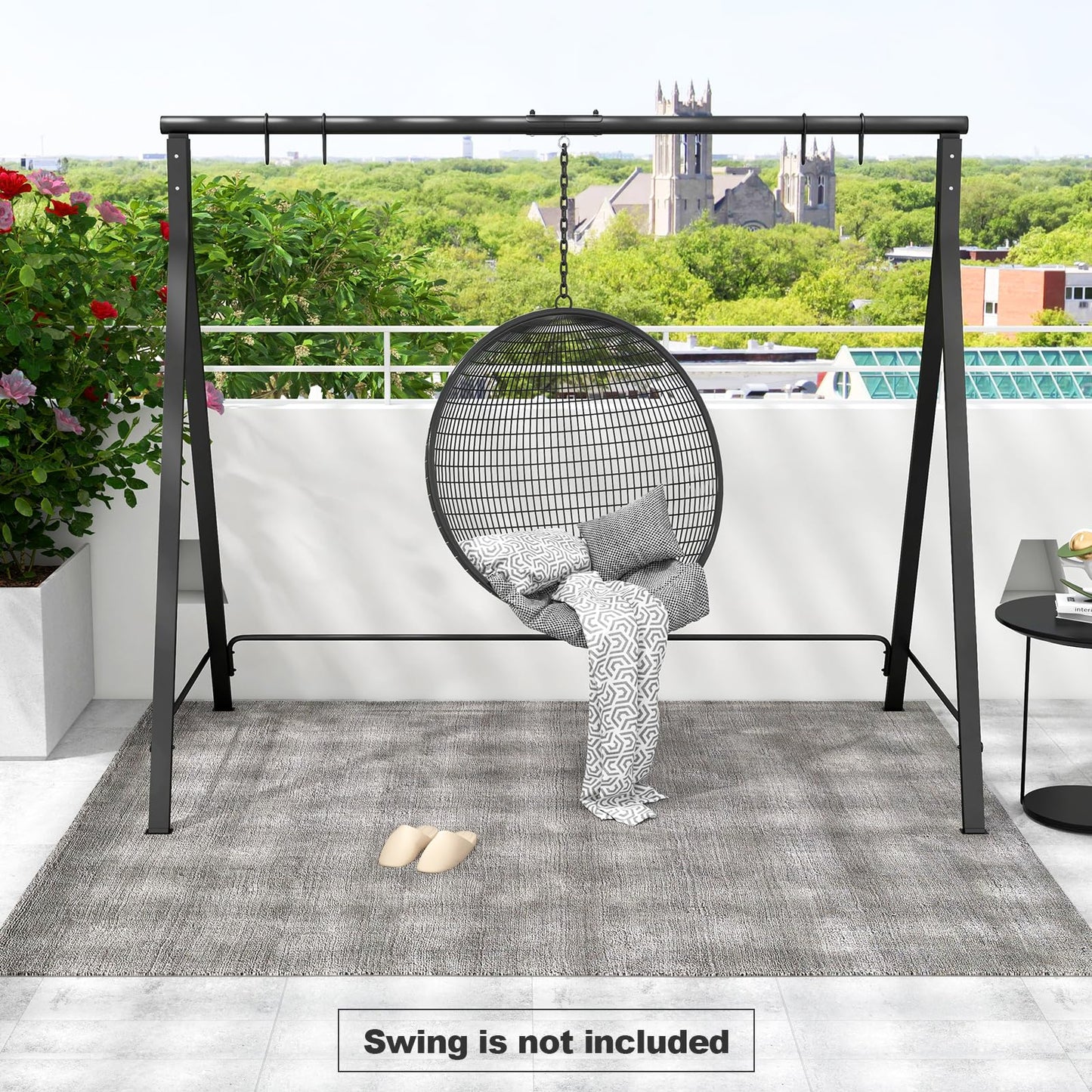 Tangkula Metal Swing Frame Porch Swing Stand