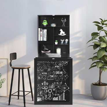 Tangkula Bureau Mural, Bureau Flottant avec Tableau Noir