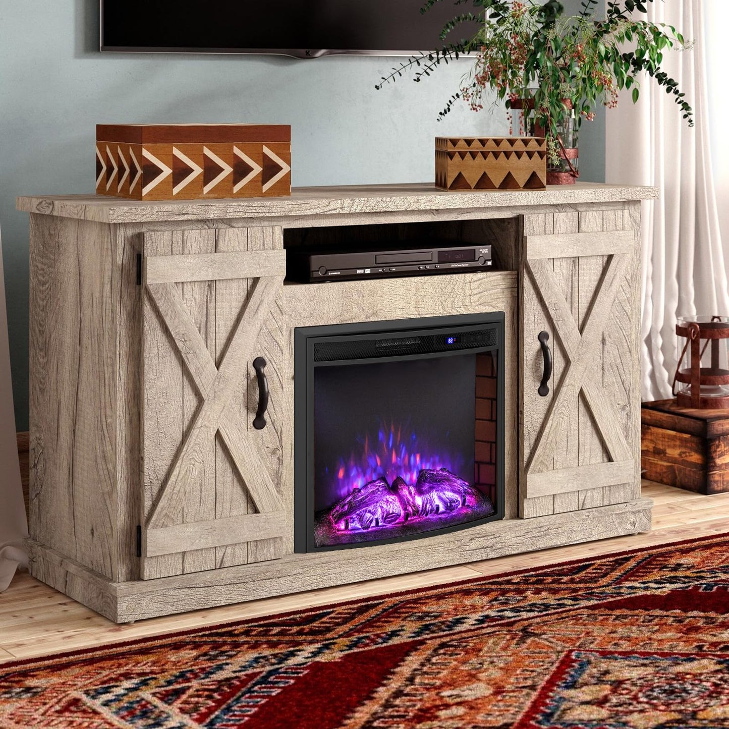 Tangkula 26”Electric Fireplace Insert with Remote Control