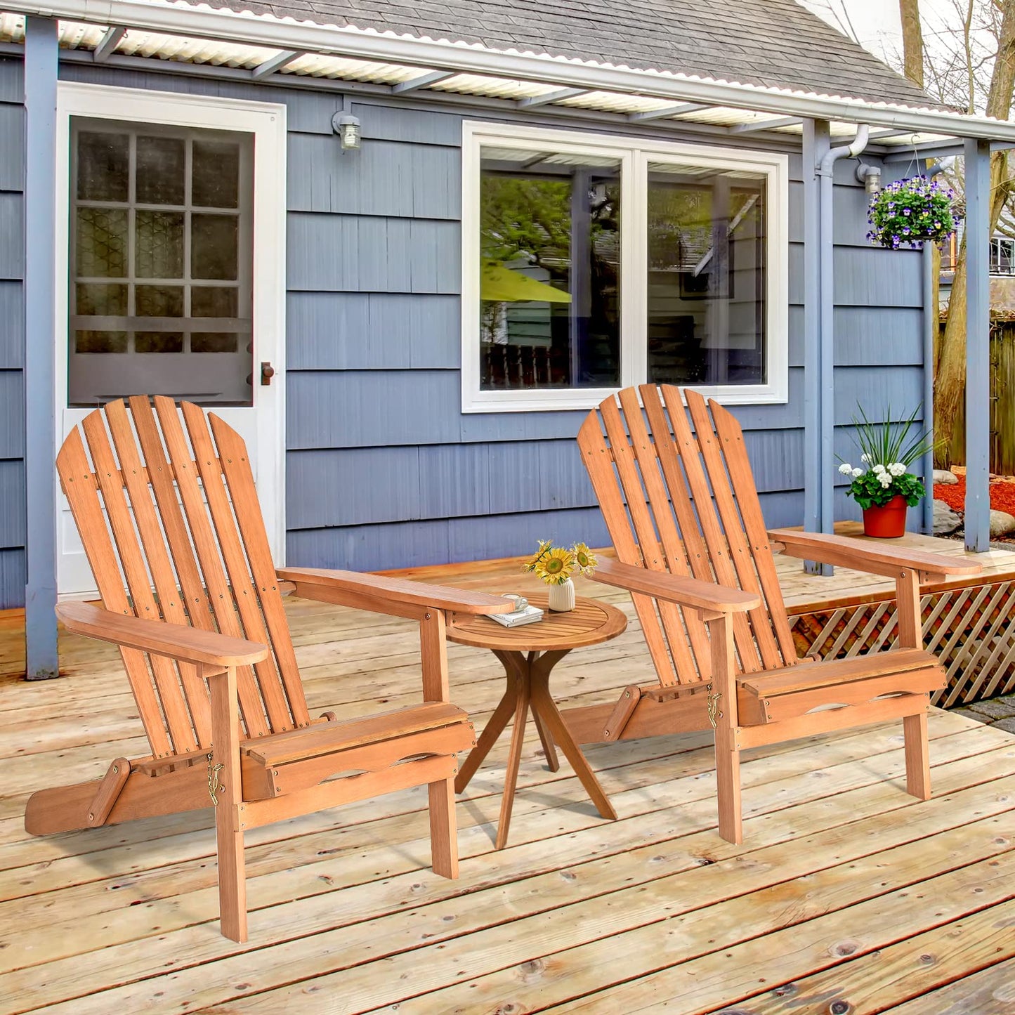 Folding Adirondack Chair - Tangkula
