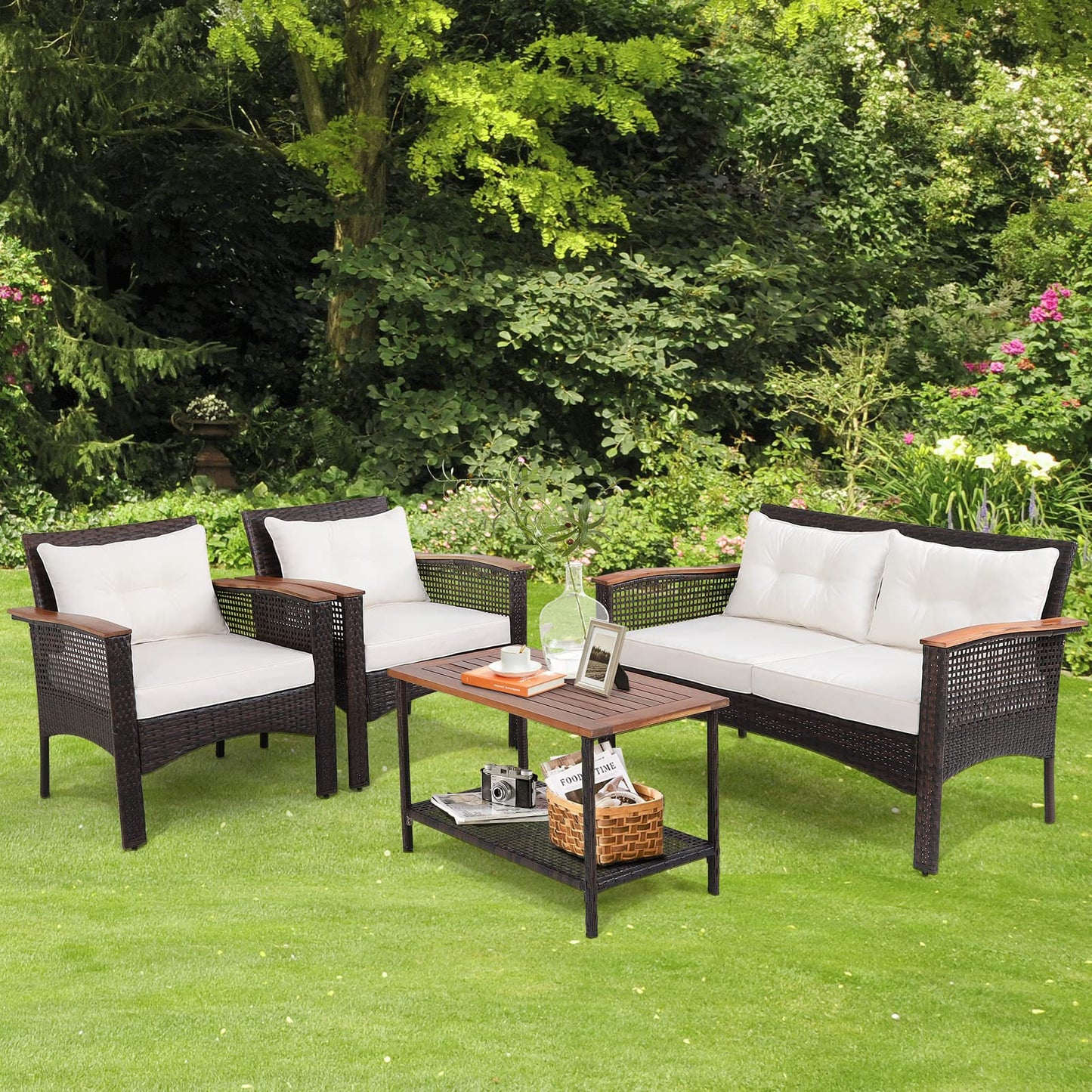 Tangkula 4-Piece Patio Furniture Set