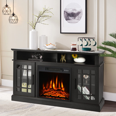 Electric Fireplace TV Stand for TVs Up to 50 Inch - Tangkula