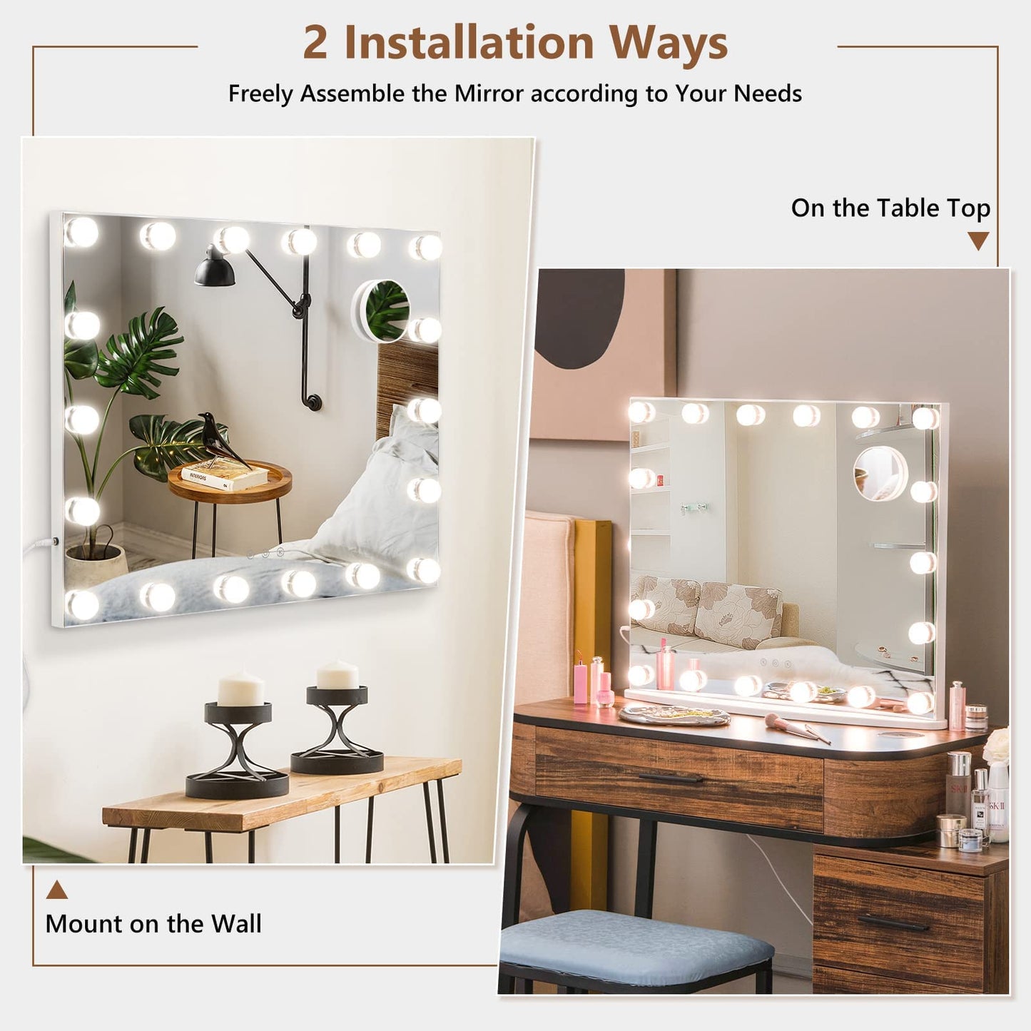 Tangkula Vanity Mirror with Light