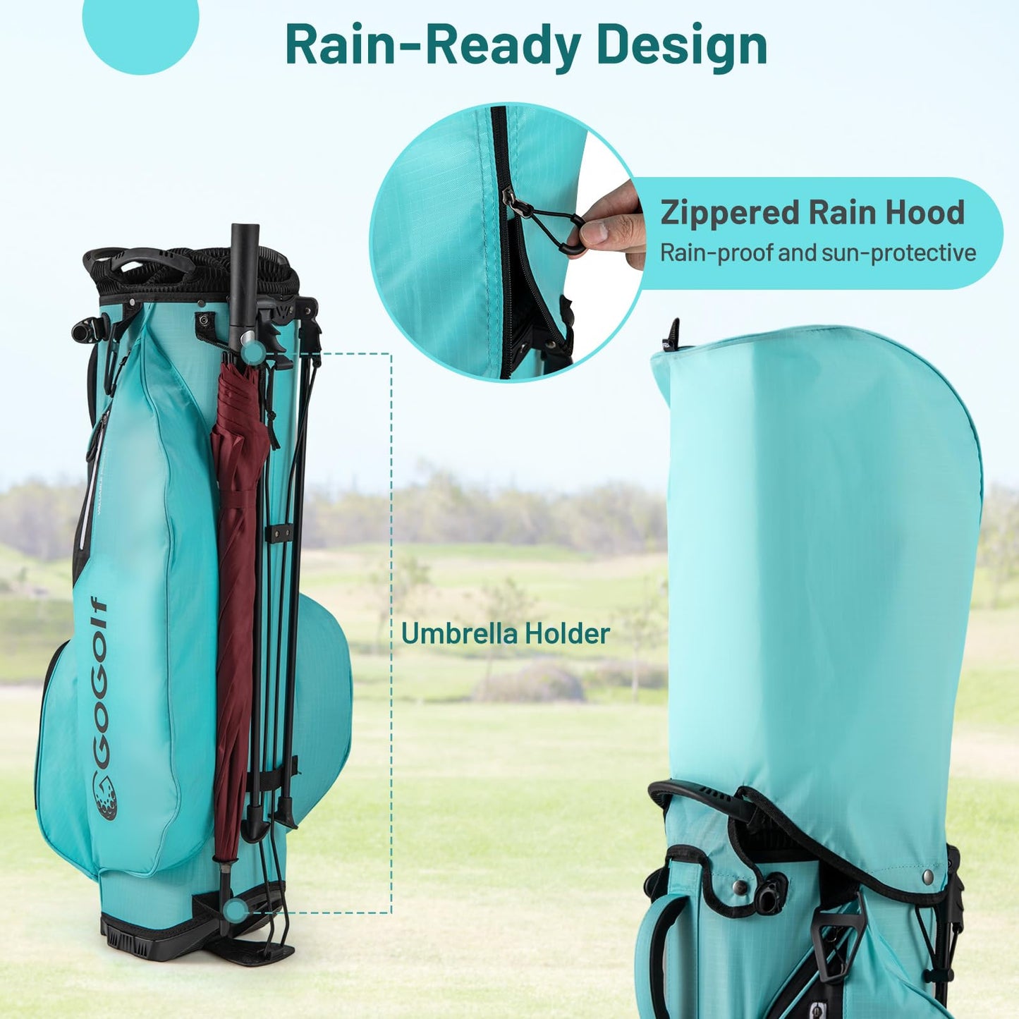 Tangkula Golf Stand Bag w/8 Way Top Dividers
