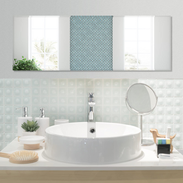 Miroir mural pleine longueur Tangkula, 43 x 15 pouces, miroir rectangulaire sans cadre avec bord biseauté, miroir mural de dressing