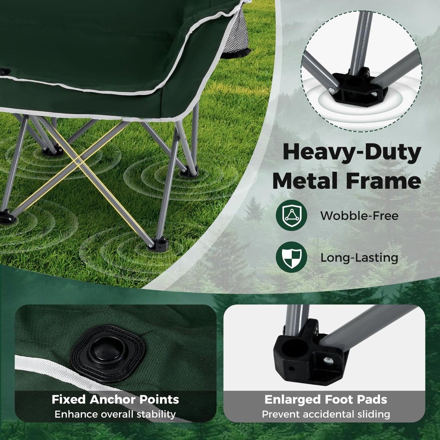 Tangkula 2 Person Camping Chair for Beach