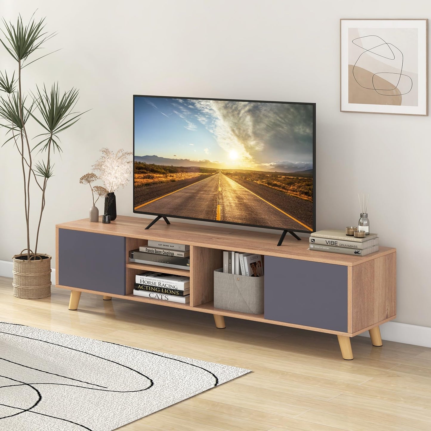 Tangkula TV Stand for TVs up to 75 Inch for Living Room