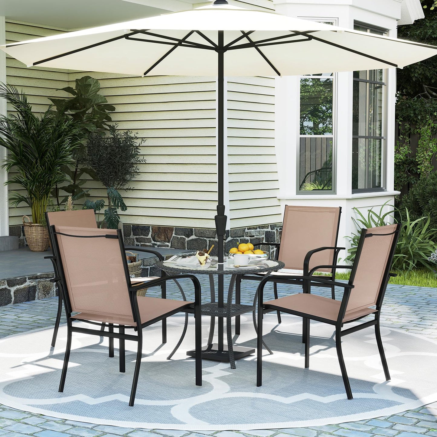 Tangkula Outdoor Dining Chairs Set