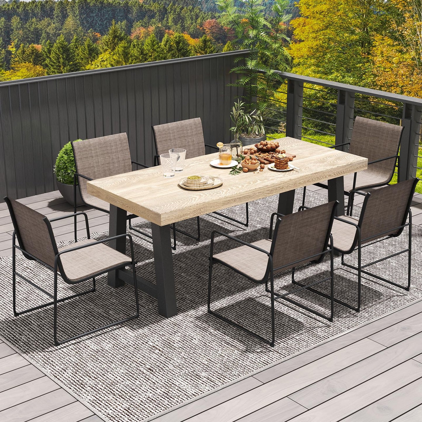 Tangkula Outdoor Dining Chairs Set Patio Furniture Chairs
