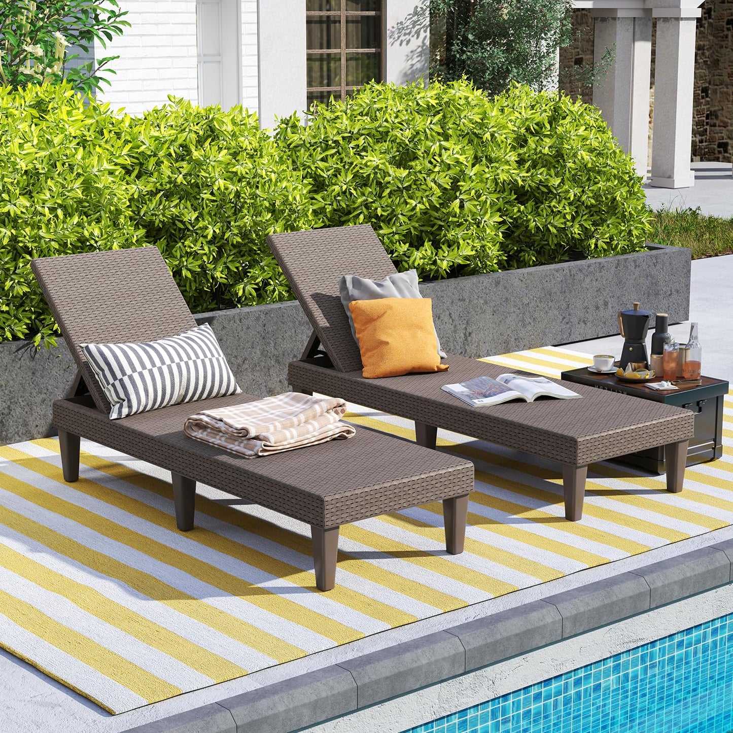 Tangkula Outdoor Chaise Lounger Chair(1/2)