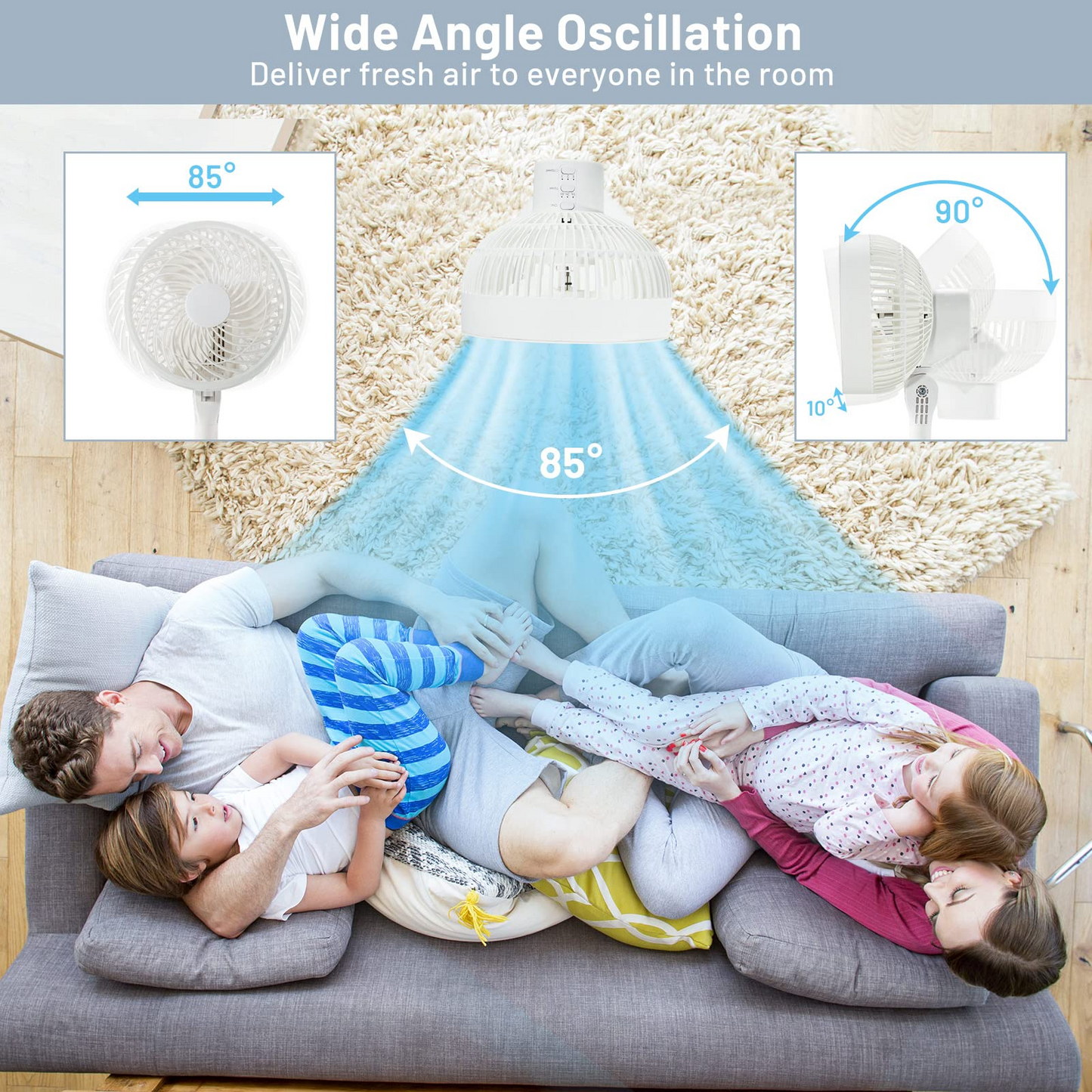Tangkula Oscillating Pedestal Fan with Remote Control