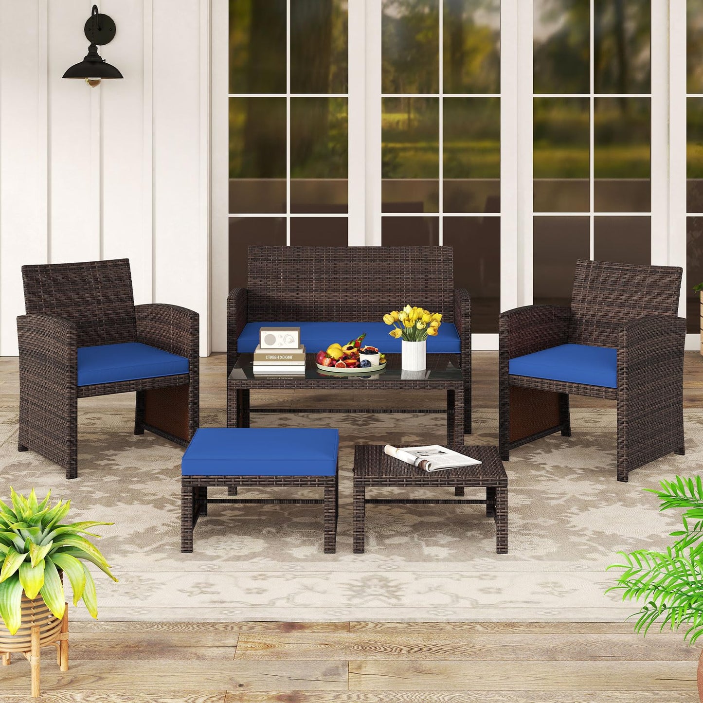 Tangkula 6 Pieces Patio Furniture Set